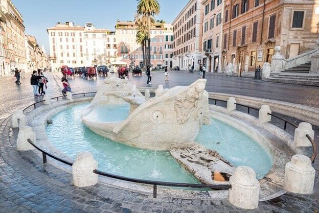 Most Famous Fountains in Rome - Barcaccia Fountain (Fontana della Barcaccia)