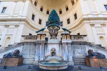 Most Famous Fountains in Rome -  Fountain of the Pine Cone (Fontana della Pigna)