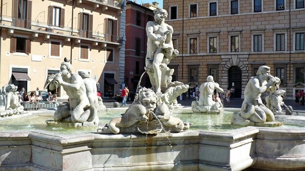 Most Famous Fountains in Rome - Moor Fountain (Fontana del Moro)