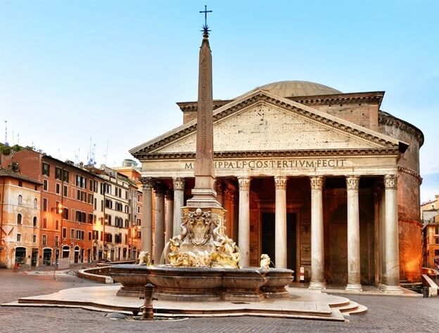 Most Famous Fountains in Rome -  Pantheon Fountain (Fontana del Pantheon)