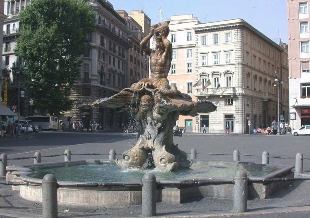 Most Famous Fountains in Rome - Triton Fountain (Fontana del Tritone)