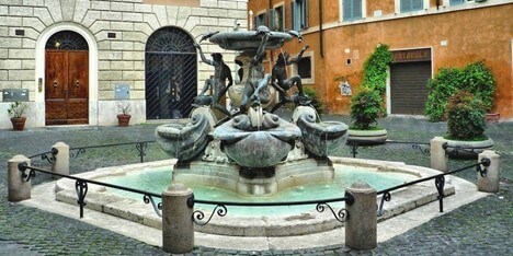 Most Famous Fountains in Rome - Turtle Fountain (Fontana delle Tartarughe)