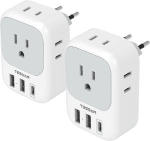 TESSAN European Plug Adapter